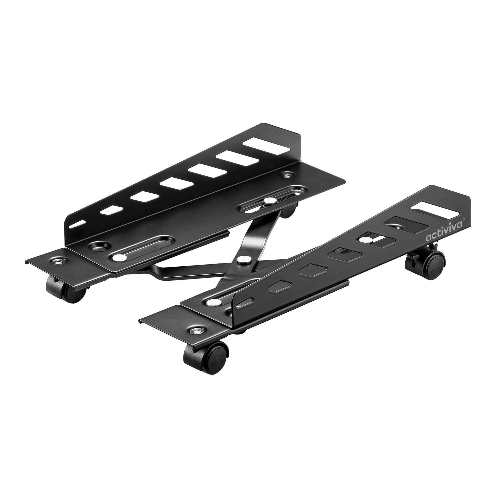 mbeat activiva Heavy-Duty PC Mobile Floor Stand with Casters Black Adjustable Width and Length 16cm to 30cm  Support Device Weight 25kg mbeat activiva Heavy-Duty PC Mobile Floor Stand with Casters Black Adjustable Width and Length 16cm to 30cm  Support Device Weight 25kg